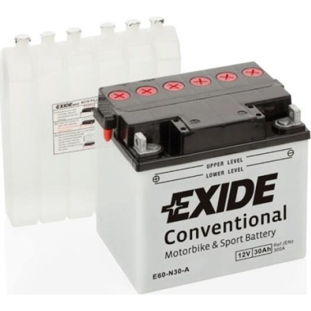 Batteria moto Exide E60-N30-A 12V 30Ah 300A - 1