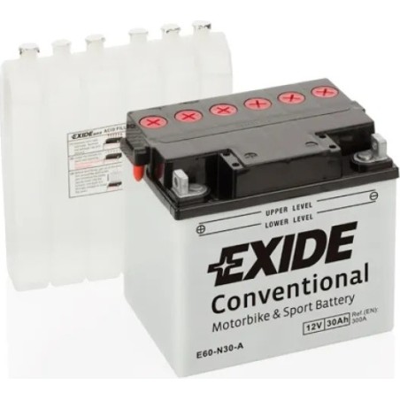 Batterie moto Exide E60-N30-A 12V 30Ah 300A - 2