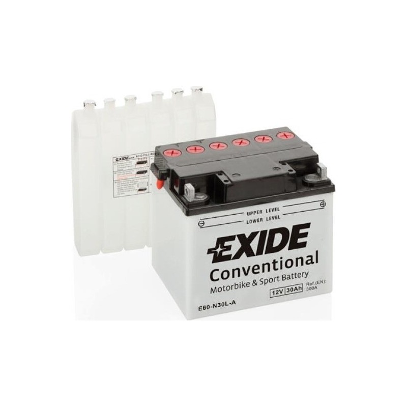 Batteria moto Exide E60-N30L-A 12V 30Ah 300A - 1