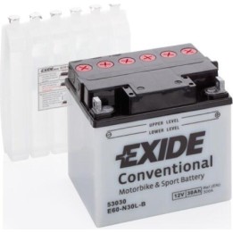 Bateria de mota Exide E60-N30L-B 12V 30Ah 300A - 1