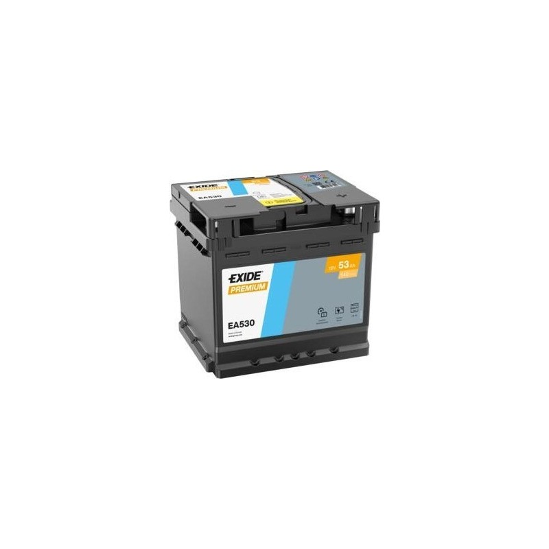 Car battery Exide EA530 12V 53Ah 540A | baterias.com