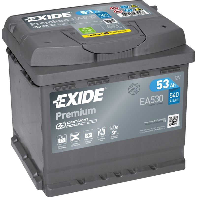 Car battery Exide EA530 12V 53Ah 540A - 2
