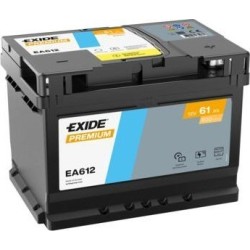 Car battery Exide EA612 12V 61Ah 600A | baterias.com