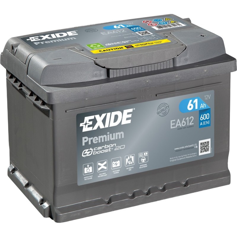 Batteria auto Exide EA612 12V 61Ah 600A - 2