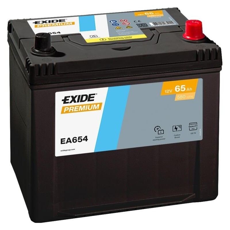 Car battery Exide EA654 12V 65Ah 580A - 1