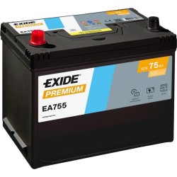 Car battery Exide EA755 12V 75Ah 630A - 1