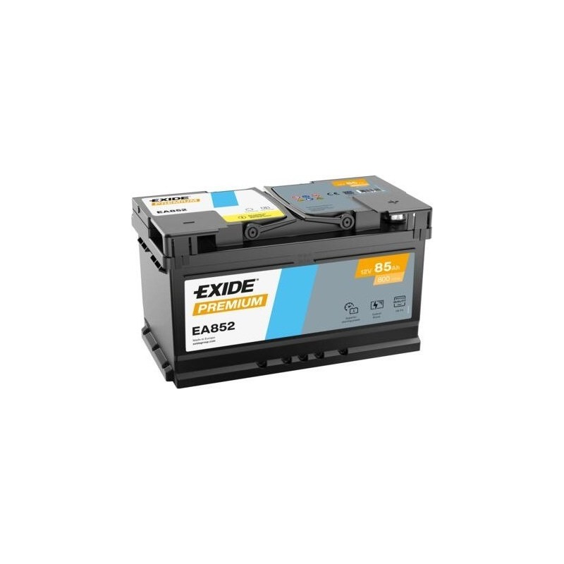 Batería de coche Exide EA852 12V 85Ah 800A | baterias.com