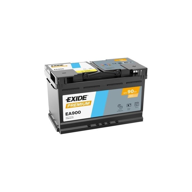 Batería de coche Exide EA900 12V 90Ah 720A - 1