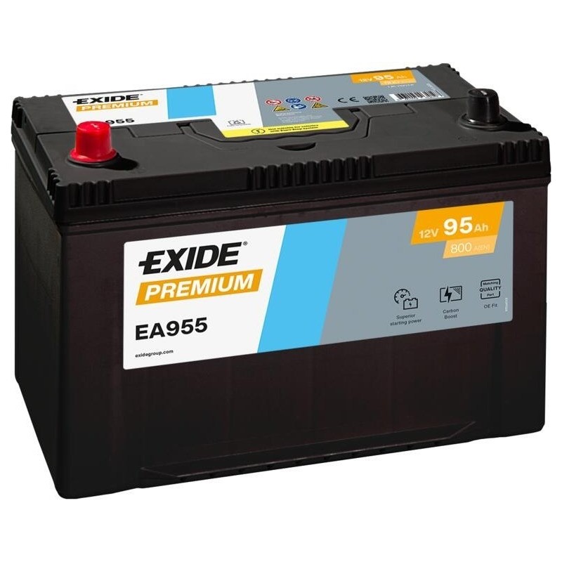 Car battery Exide EA955 12V 95Ah 800A - 1