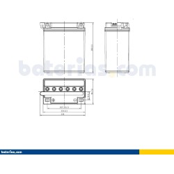 Batteria moto Exide EB12A-A 12V 12Ah 165A - 2