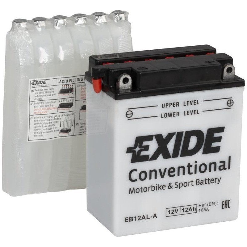 Motorradbatterie Exide EB12AL-A 12V 12Ah 165A - 1