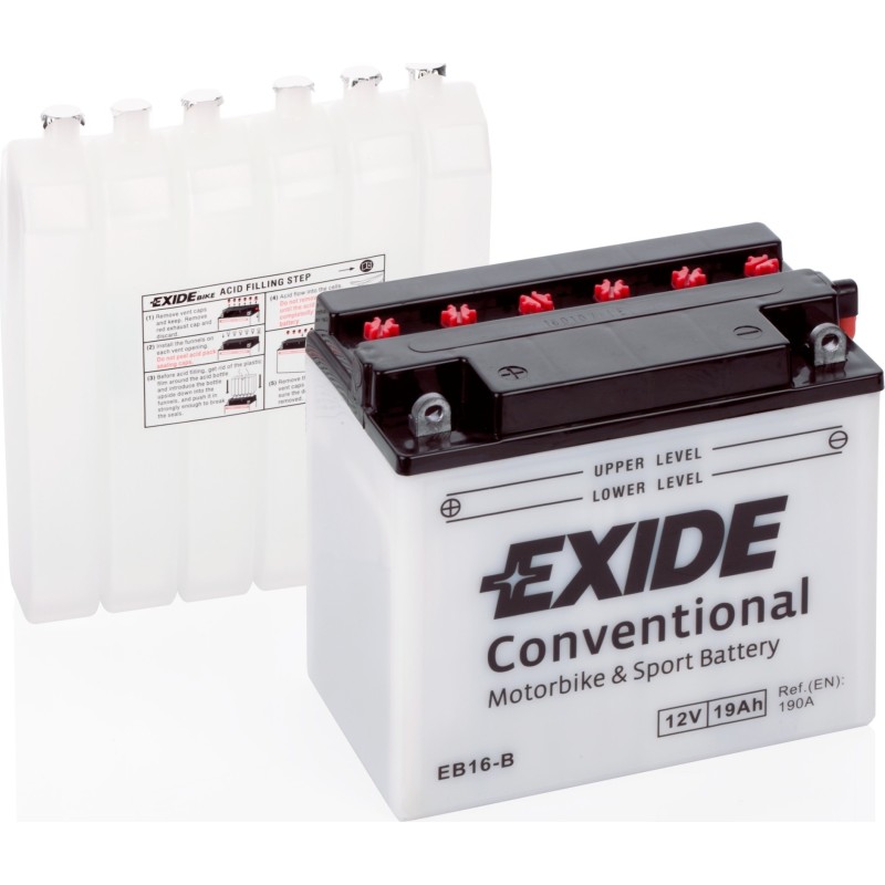 Batteria moto Exide EB16-B 12V 19Ah 190A - 2