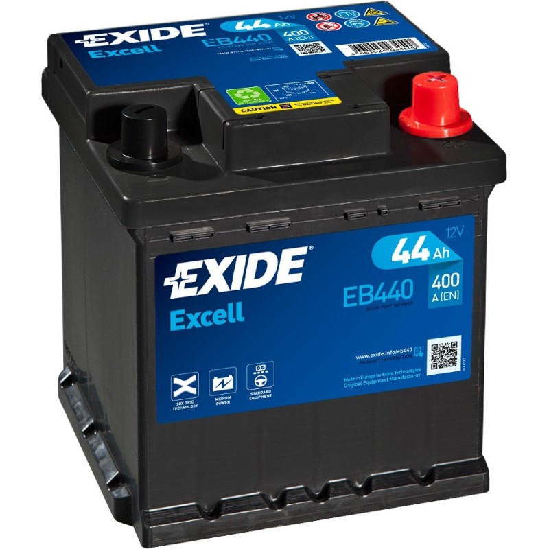 Car battery Exide EB440 12V 44Ah 400A - 2