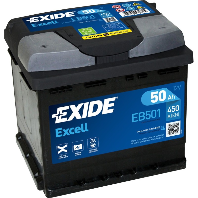 Autobatterie Exide EB501 12V 50Ah 450A - 2