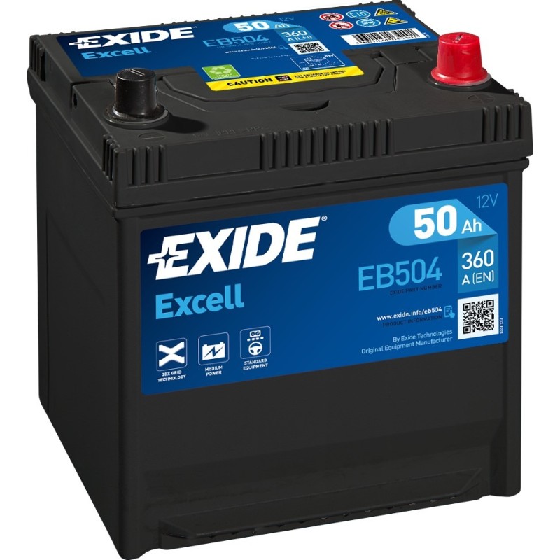 Autobatterie Exide EB504 12V 50Ah 360A - 2