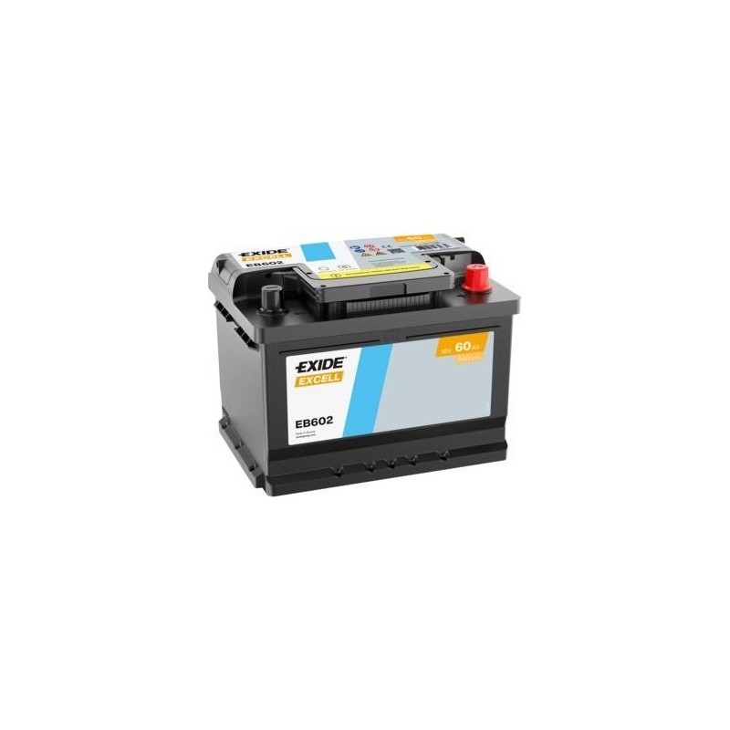 Batería de coche Exide EB602 12V 60Ah 540A - 1
