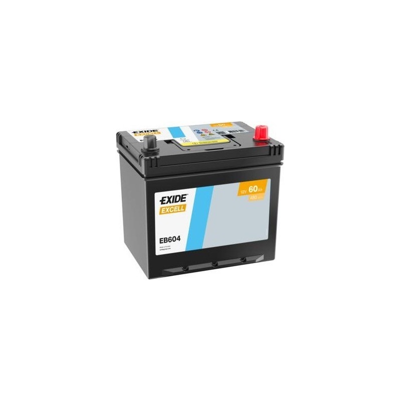 Car battery Exide EB604 12V 60Ah 480A - 1