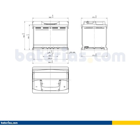 Batteria auto Exide EB620 12V 62Ah 540A - 2