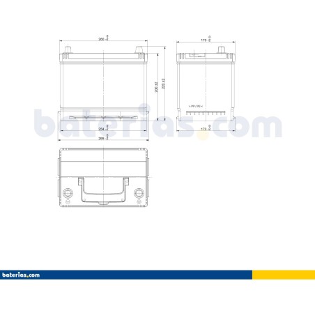 Car battery Exide EB704 12V 70Ah 540A – image 2