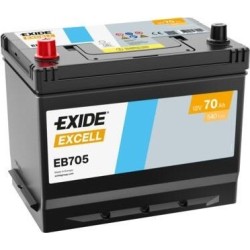 Car battery Exide EB705 12V 70Ah 540A - 1