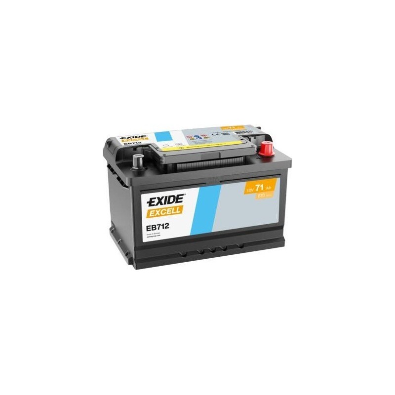 Batteria auto Exide EB712 12V 71Ah 670A - 1