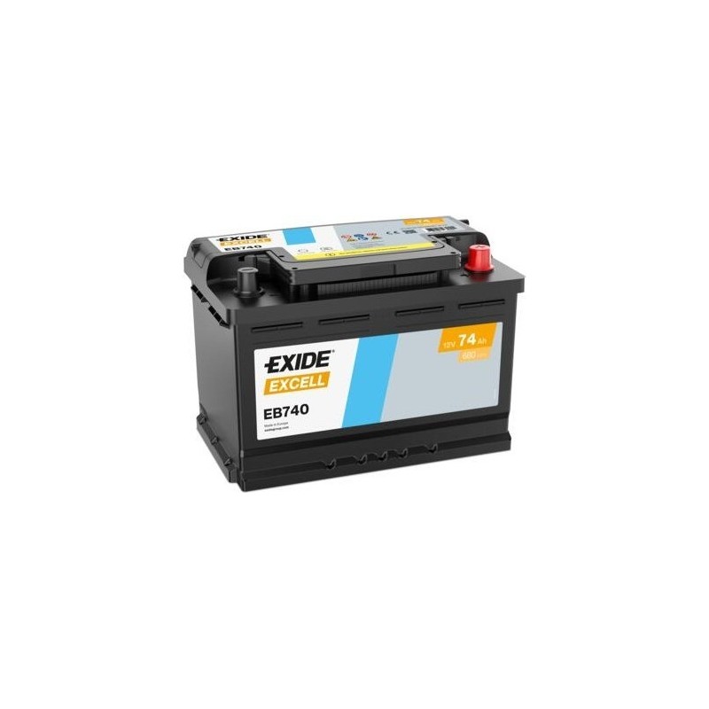 Car battery Exide EB740 12V 74Ah 680A - 1