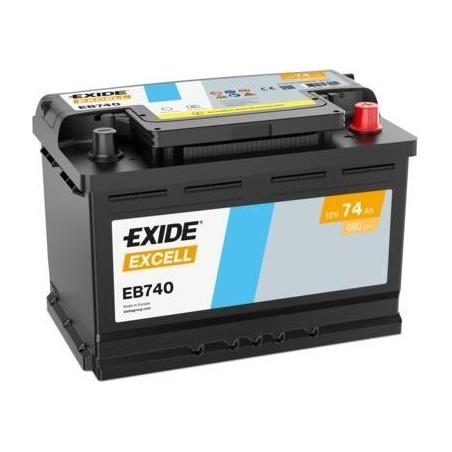 Bateria de carro Exide EB740 12V 74Ah 680A - 3