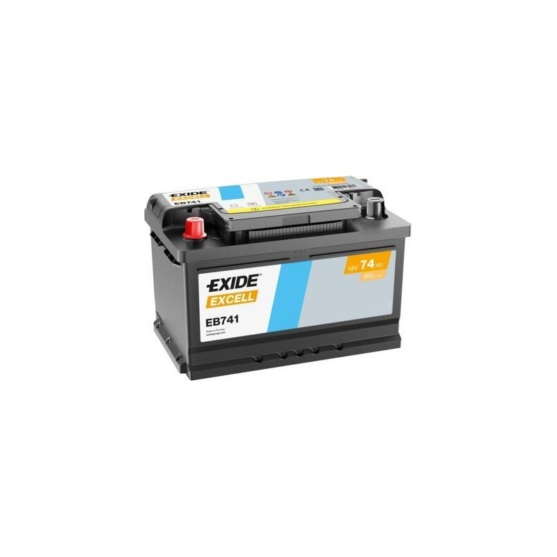 Batería de coche Exide EB741 12V 74Ah 680A - 1