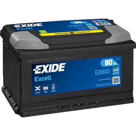 Car battery Exide EB800 12V 80Ah 640A - 2