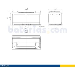 Batteria auto Exide EB852 12V 85Ah 760A - 2