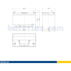 Batería de coche Exide EB954 12V 95Ah 760A - 2