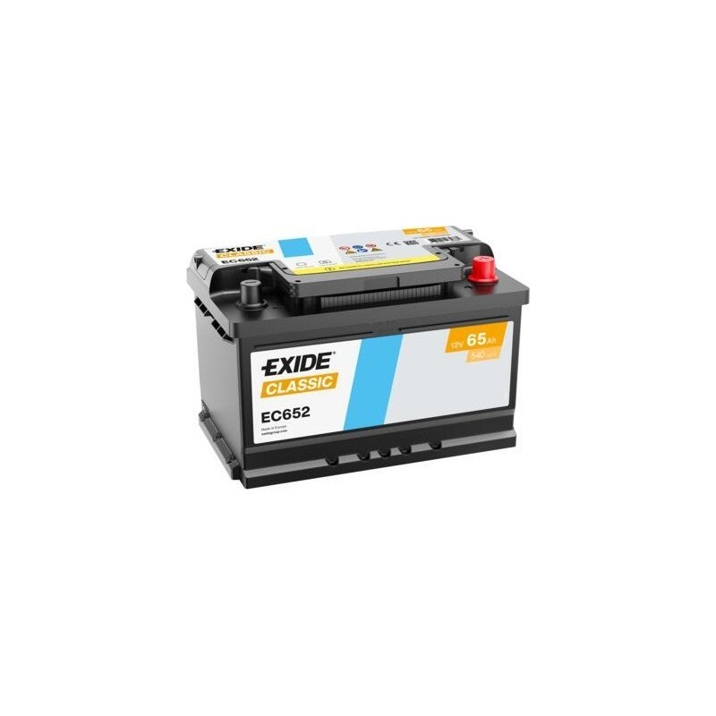 Bateria de carro Exide EC652 12V 65Ah 540A - 1