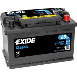 Batterie voiture Exide EC652 12V 65Ah 540A | baterias.com