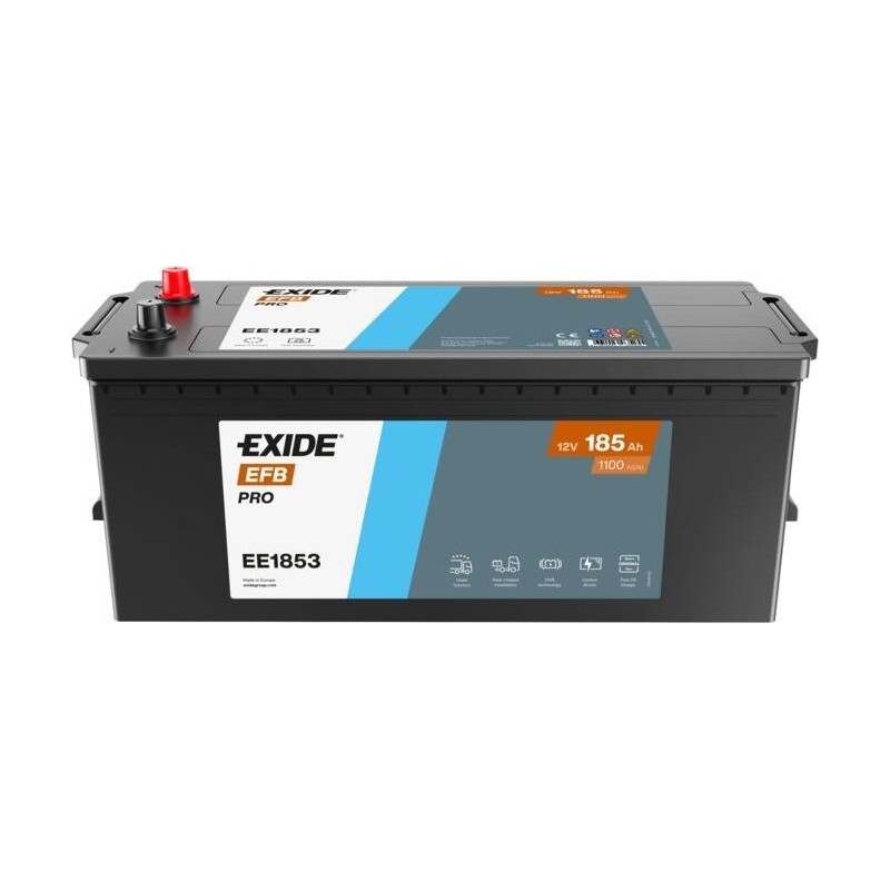 Truck battery Exide EE1853 12V 185Ah 1100A EFB - 1