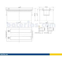 Truck battery Exide EE2353 12V 235Ah 1200A EFB - 2