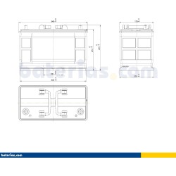 Truck battery Exide EF1202 12V 120Ah 870A - 2