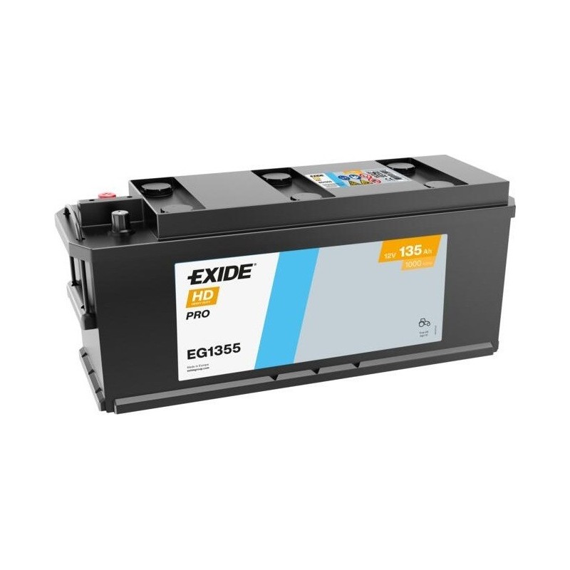 Truck battery Exide EG1355 12V 135Ah 1000A - 1