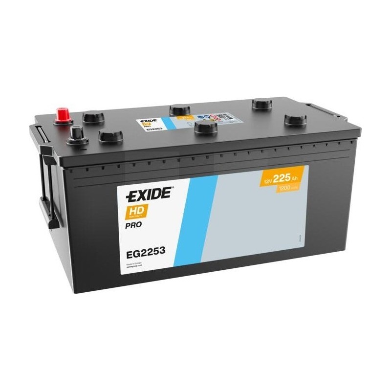 Truck battery Exide EG2253 12V 225Ah 1200A - 1