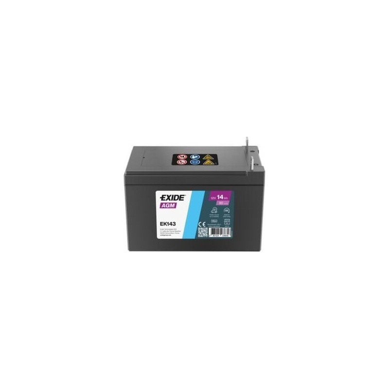 Batterie voiture Exide EK143 12V 14Ah 80A AGM - 1