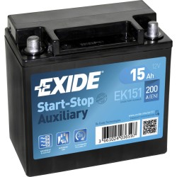 Car battery Exide EK151 12V 15Ah 200A AGM - 2