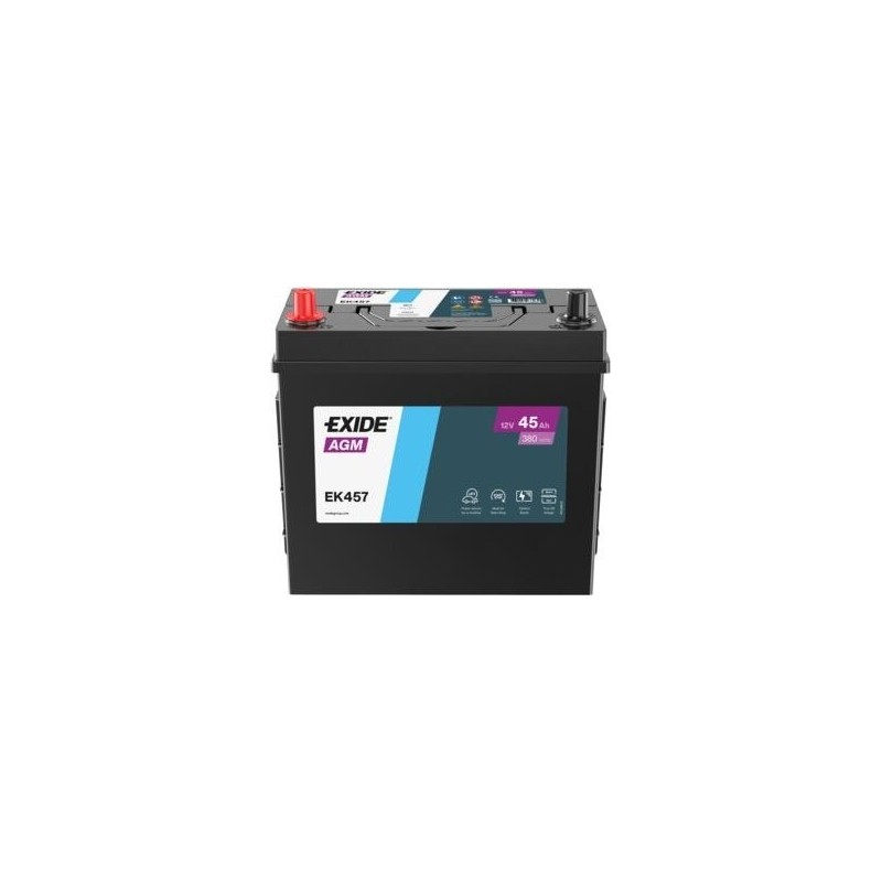 Auxiliary battery AGM Exide EK457 12V 45Ah 380A - 1