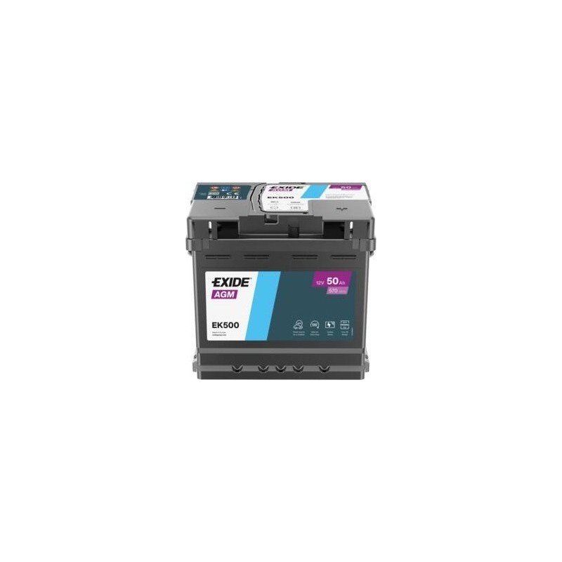 Car battery AGM Exide EK500 12V 50Ah 570A - 1