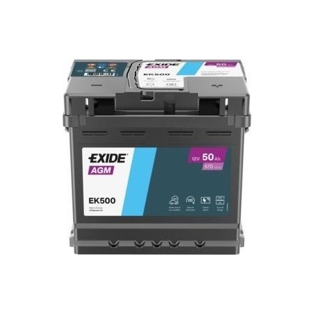 Autobatterie AGM Exide EK500 12V 50Ah 570A - 2