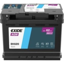 Start-Stop battery Exide EK620 12V 62Ah 680A AGM - 1
