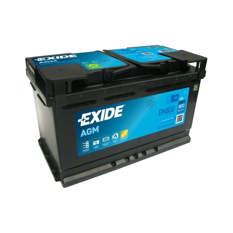 Start-Stopp-Batterie Exide EK820 12V 82Ah 800A AGM - 2
