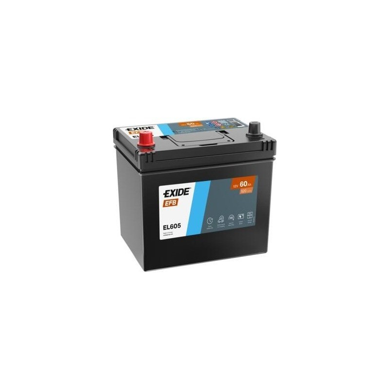Start-Stopp-Batterie Exide EL605 12V 60Ah 520A EFB - 1
