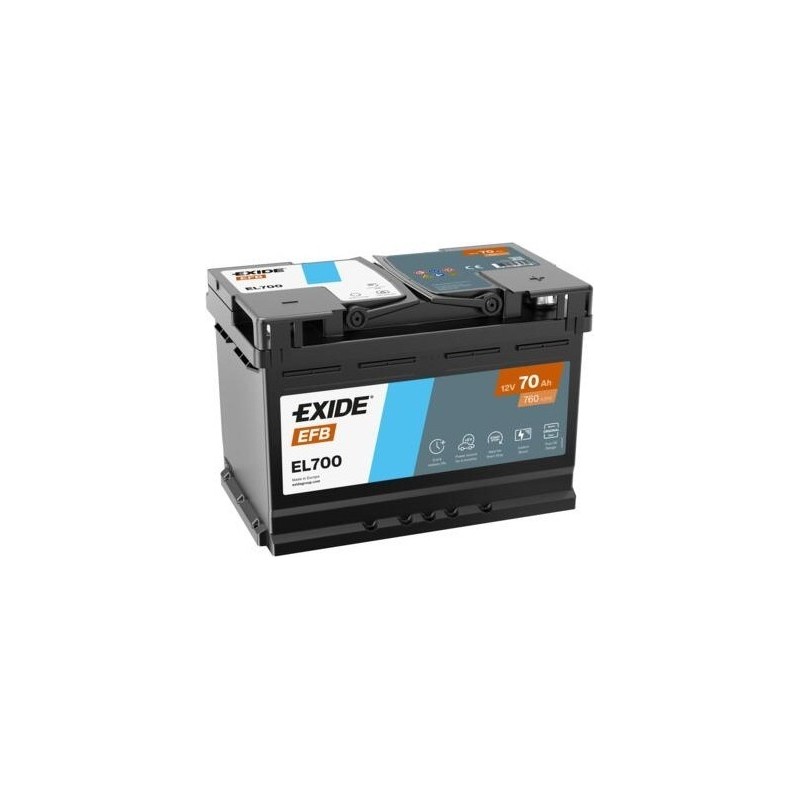 Start-Stop battery Exide EL700 12V 70Ah 760A EFB - 1