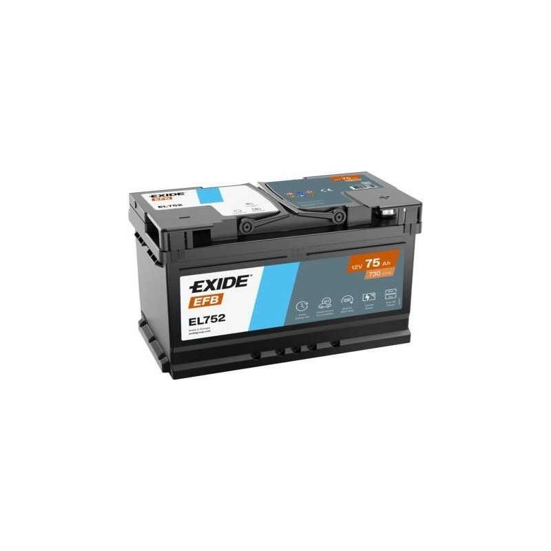 Batteria Start-Stop Exide EL752 12V 75Ah 730A EFB - 1