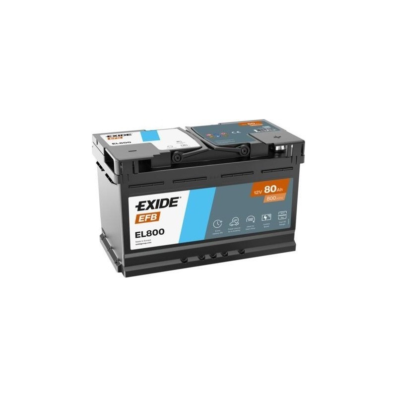 Start-Stop battery Exide EL800 12V 80Ah 800A EFB - 1