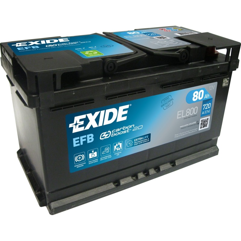 Batería Start-Stop Exide EL800 12V 80Ah 800A EFB - 2